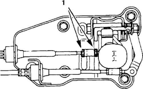 Opel omega a тросик механизма переключения пониженной передачи (aw0371l и aw0371le) снятие, установка и регулировка