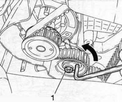 Opel astra g снятие и установка натяжителя газораспределительного ремня и зубчатых колес привода грм