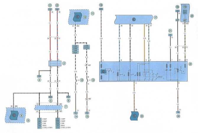 Схемы блоков управления двигателем opel