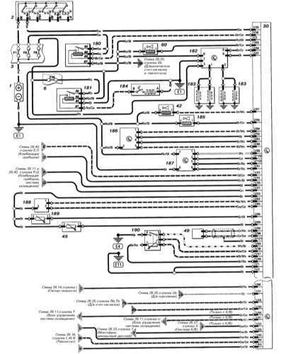 Пояснения к схемам электрооборудования автомобиля (опель астра f 1991-1998, бензин: электрические схемы)
