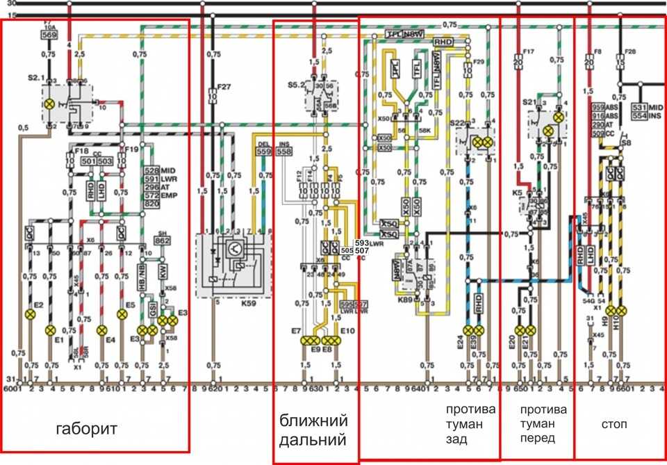 Схема электрооборудования опель астра g